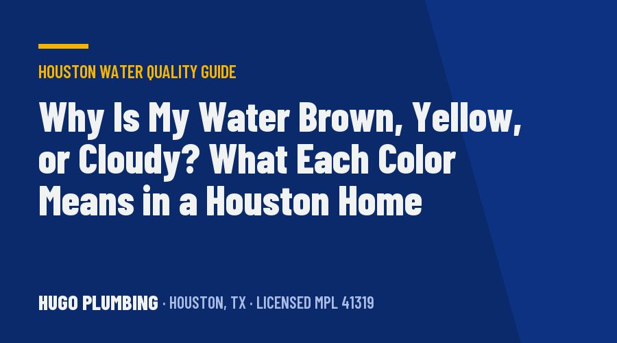 Why Is My Water Brown, Yellow, or Cloudy? What Each Color Means in a Houston Home